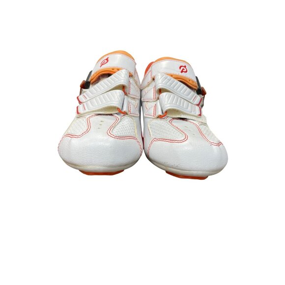 Peloton Womens Cycling Shoes Size 39/8 White & Orange Training Sneakers SKU 9214 - Picture 5 of 12